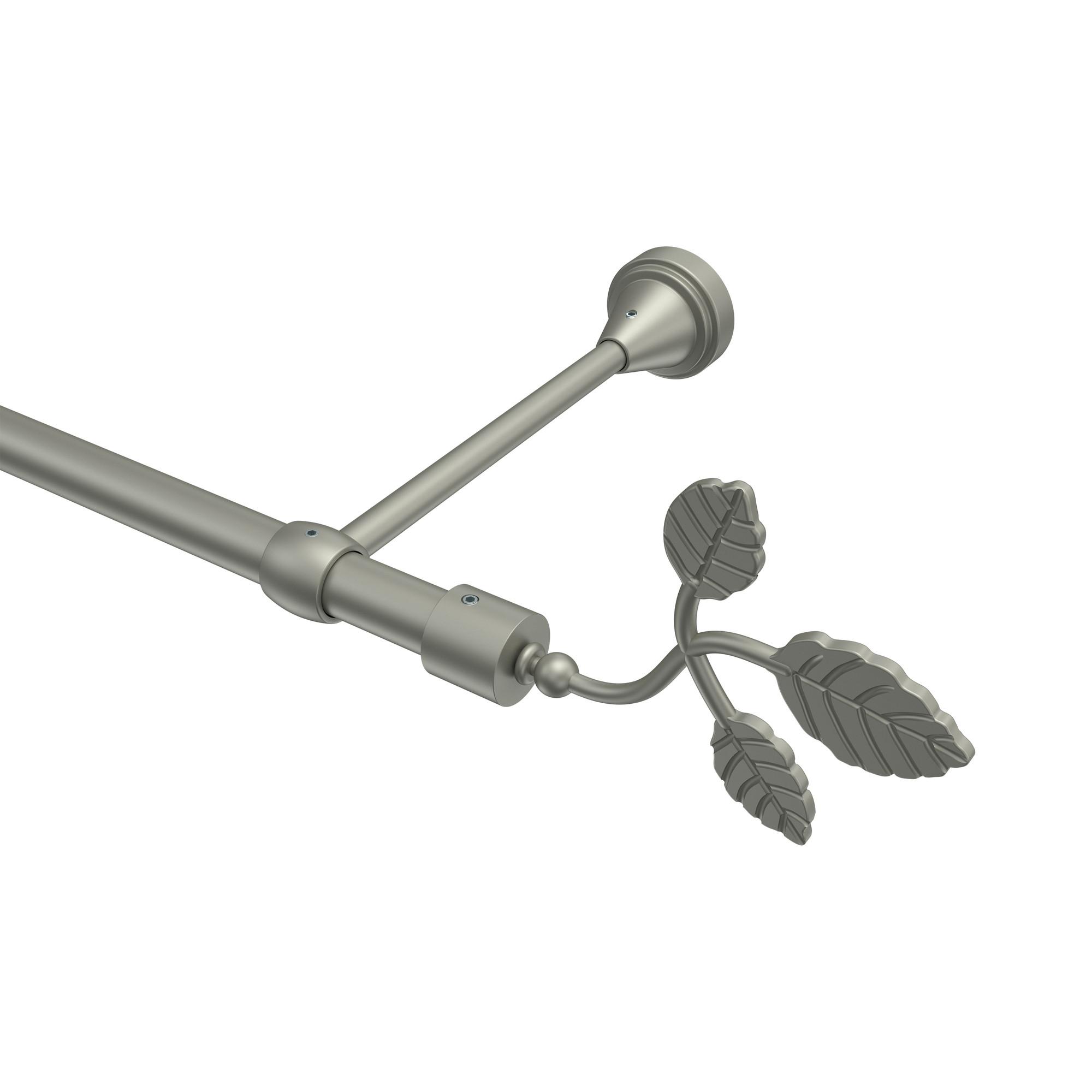 GARDINENSTANGE Primus Alessia 480 cm (geteilt in 3 x 160 cm), 1-läufig (ohne Ringe), 16 mm Ø Chrom matt - Chromfarben/Nickelfarben, Metall (480cm) - INTERDECO
