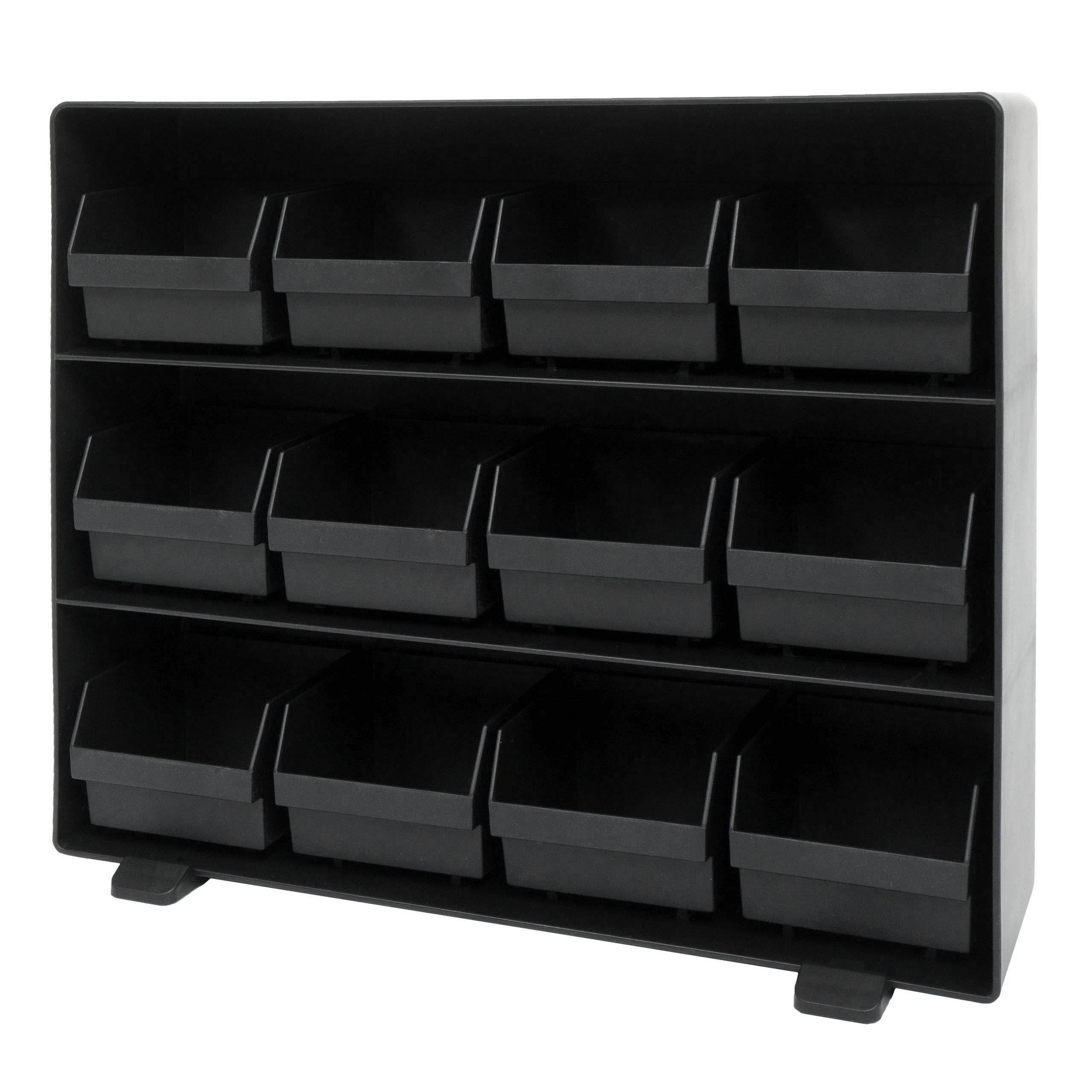 AUFBEWAHRUNGSBOX eckig Schwarz - Schwarz, Kunststoff (33/29/8cm) - MCW