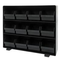 AUFBEWAHRUNGSBOX eckig Schwarz - Schwarz, Kunststoff (33/29/8cm) - MCW