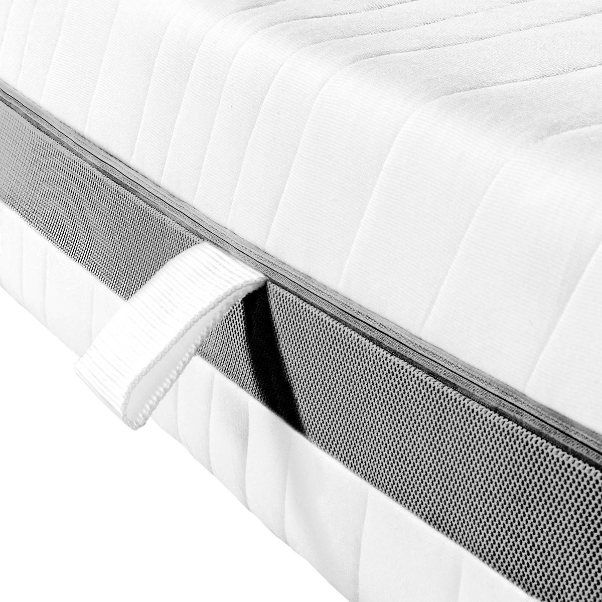 TASCHENFEDERKERNMATRATZE H3 120x200 cm – 7 Zonen Federkern 24 cm – Kaltschaum Komfortschicht – stabile Matratze mit waschbarem Bezug - Weiß, Textil (120/200cm) - Mister Sandman