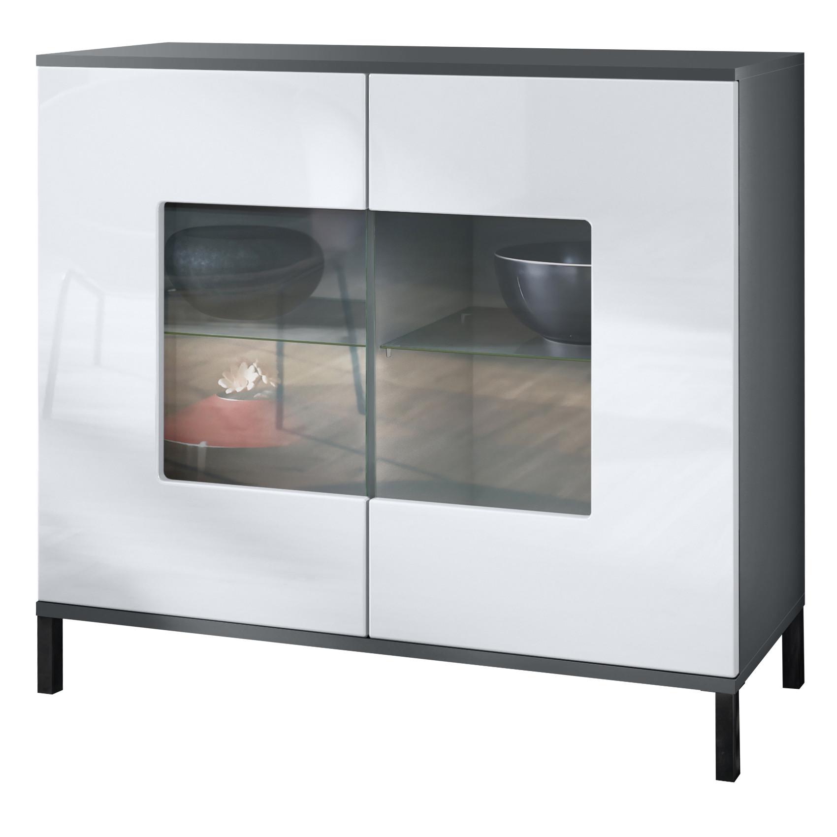 KOMMODE Grömitz Weiß Hochglanz - Weiß Hochglanz, Holzwerkstoff (92.5/83.5/35cm) - Vladon