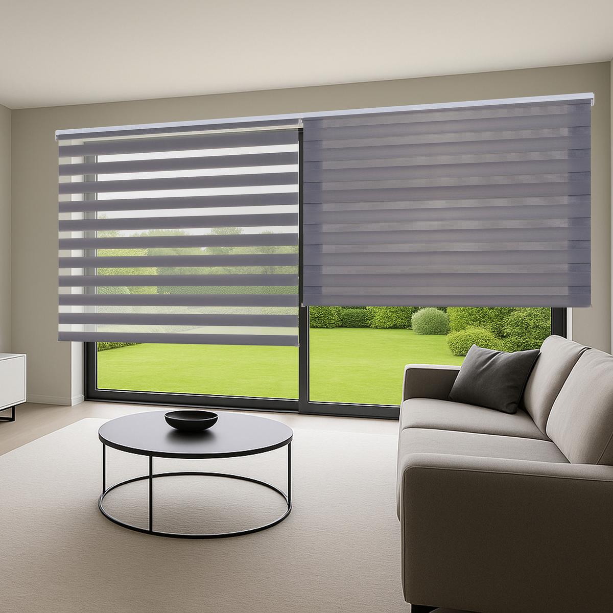 DOPPELROLLO Silber 100x180 cm EL - Silberfarben, Kunststoff (100/180cm) - STORESDECO