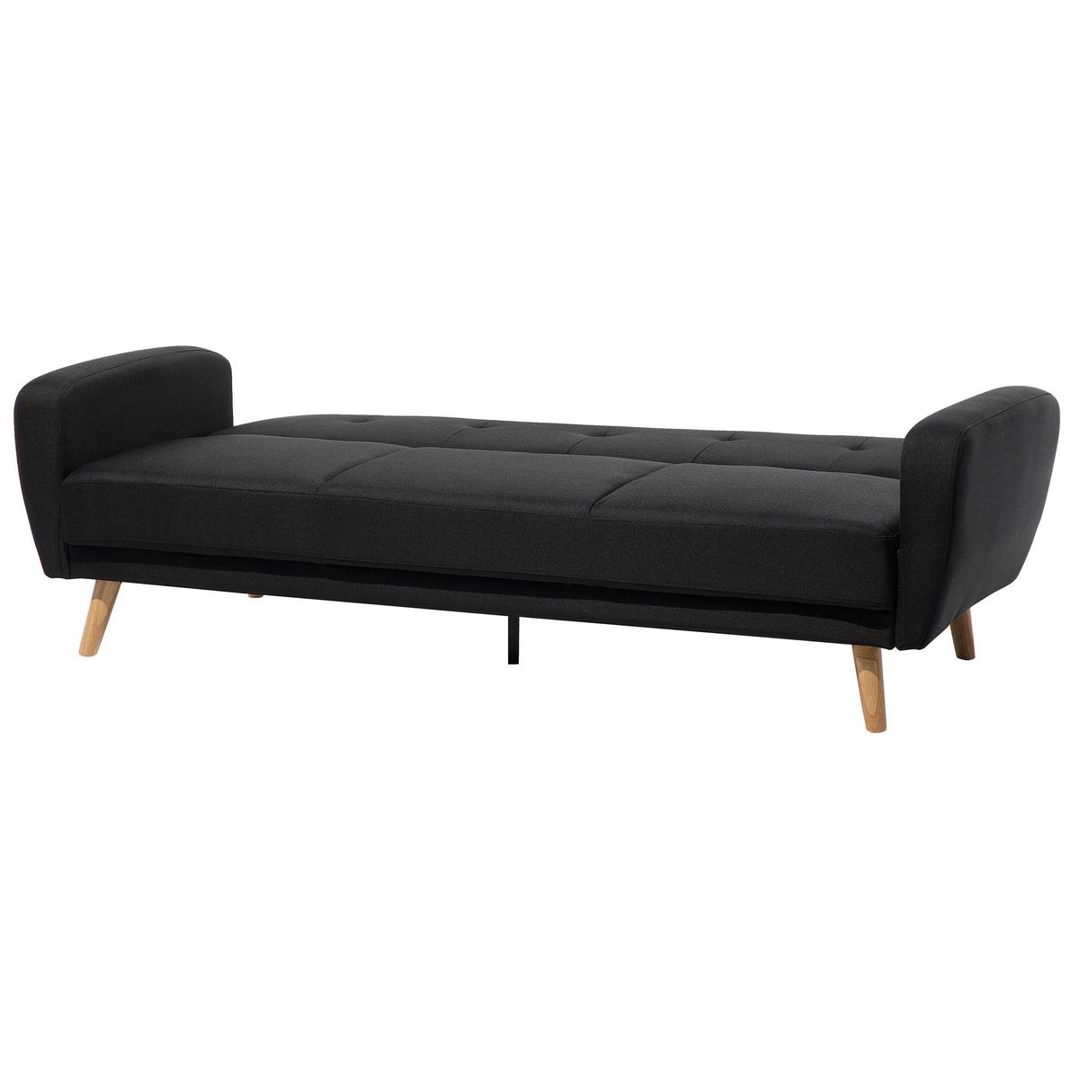 3-SITZER-SCHLAFSOFA Polyester Schwarz Florli - Schwarz, Textil (214/82/85cm) - Beliani