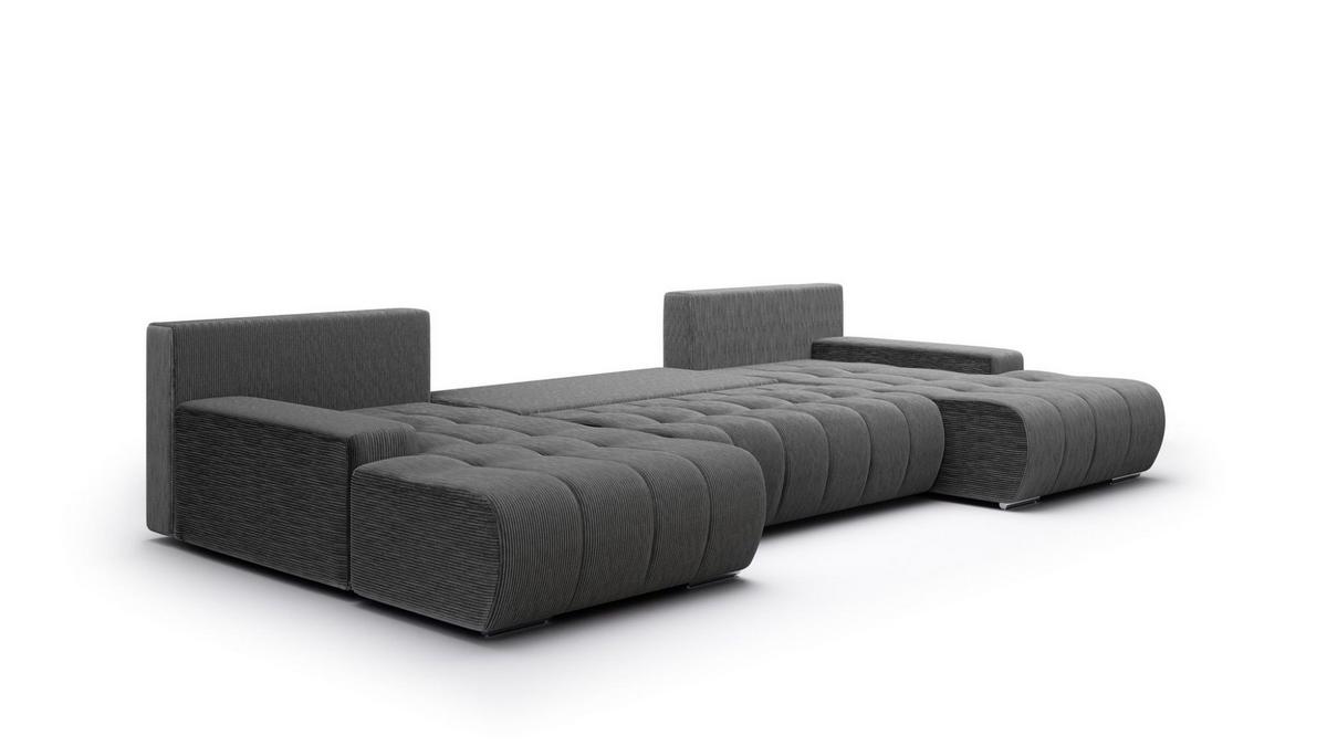 WOHNLANDSCHAFT Vogar In Poso - Anthrazit, Holzwerkstoff/Textil (350/85/185cm) - Fun Möbel
