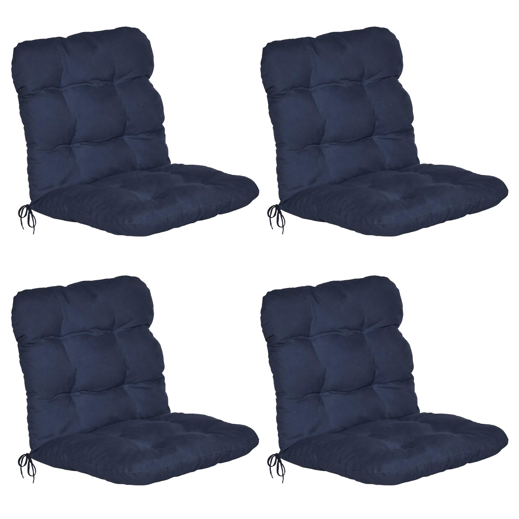 NIEDERLEHNERAUFLAGE Flair NL 100/50/8cm Dunkelblau (4tlg) - Dunkelblau, Textil (50/8/100cm) - Beautissu 