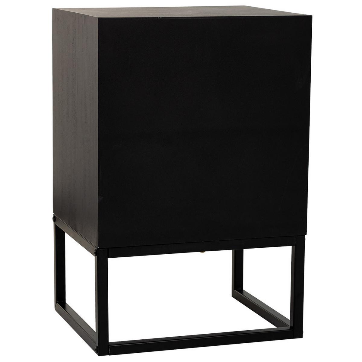 NACHTTISCH aus Metall und Holz, 40x35x61cm - Braun, Holz (40/61/35cm) - Wanderlust