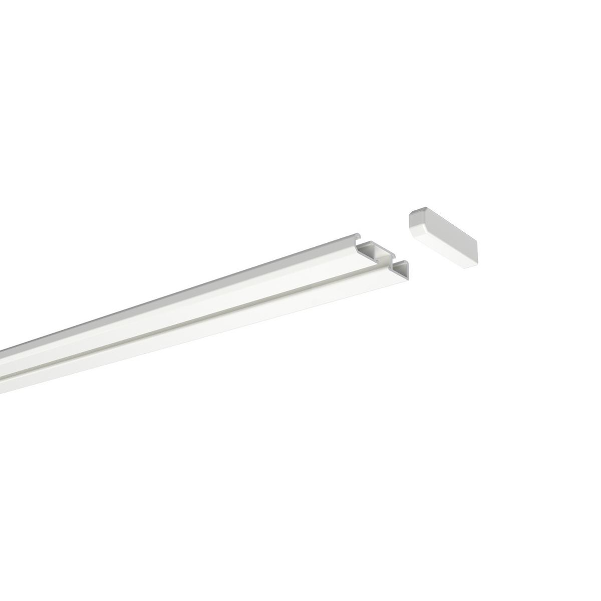 GARDINENSCHIENE Slimline 140 cm, 1-/2-läufig Weiß - Weiß, Metall (4/1.1/140cm) - INTERDECO