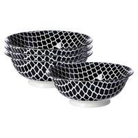SERVIERSCHALEN Takeo Swing schwarz-weiß ø 21 cm 4er Set - Schwarz/Weiß, Keramik (21/8/21cm) - Ritzenhoff Breker