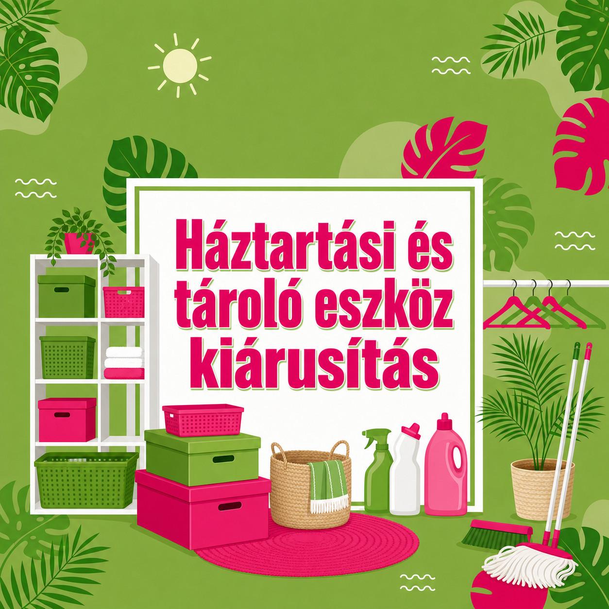 Háztartási és tároló eszköz kiárusítás
