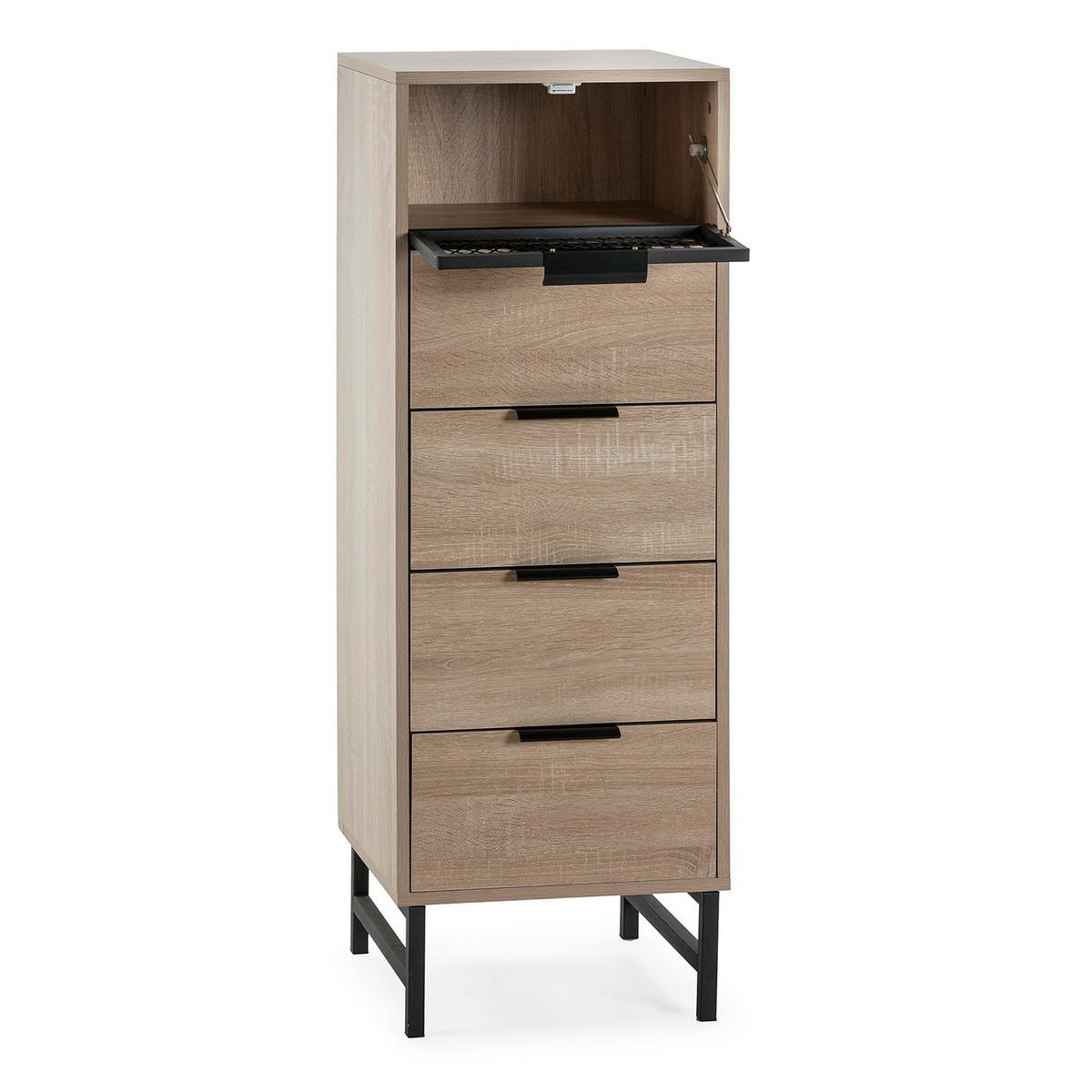KOMMODE 40/112/40 Hera holzfarben - Honigeiche, Holzwerkstoff (40/112/40cm)