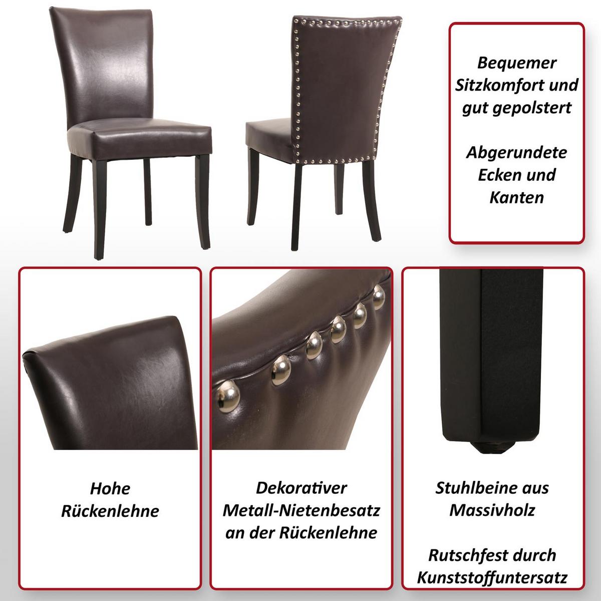 ESSZIMMERSTUHL Braun 6er-Set - Braun, Textil (50/93/62cm) - MCW