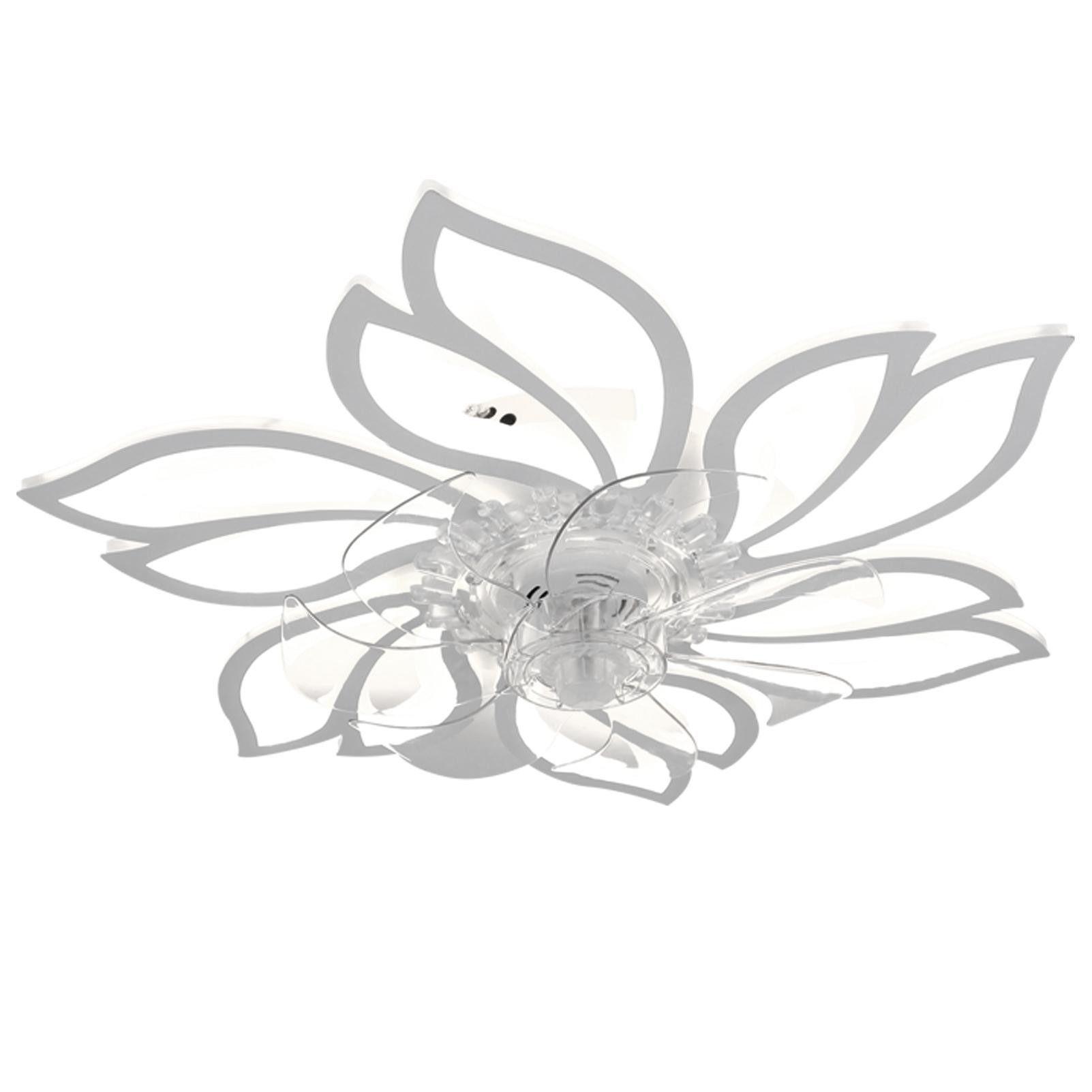 DECKENVENTILATOR Mit Beleuchtung Vornis 60/69.5/14.5 cm - Weiß, Metall (66/66/14.5cm) - ZMH