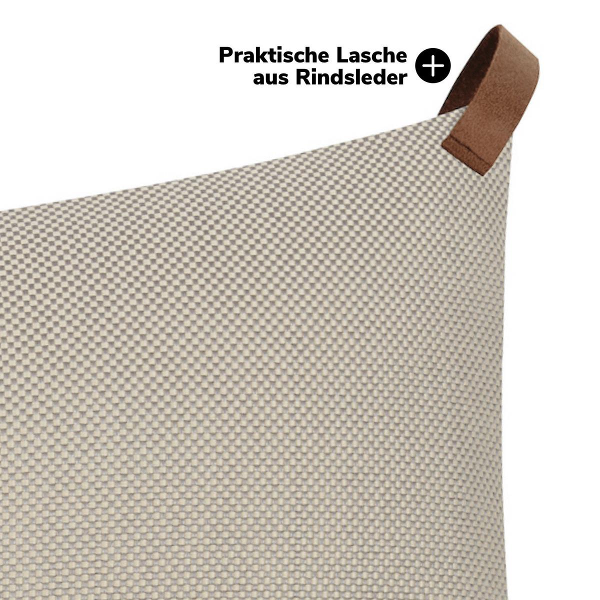 KISSENBEZUG Outdoor Das Sonnenplätzchen - Beige, Kunststoff (50/1cm) - Mokebo