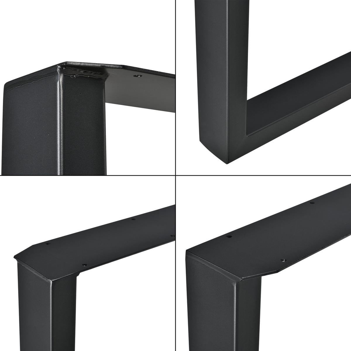TISCHGESTELL-SET 2 TLG. Makers - Schwarz, Metall (60/72/8cm) - [en.casa]