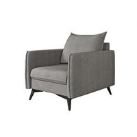 SESSEL Pulse Grau Luxusmicrofaser - Schwarz/Grau, Holz/Textil (74/86/31cm) - S-Style Möbel