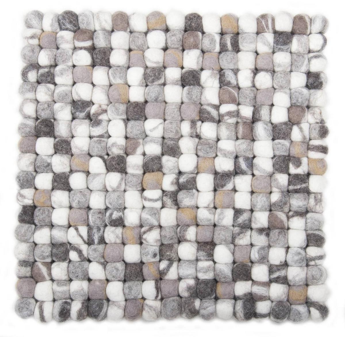 FILZTEPPICH Felty 34x34 cm - Naturfarben, Textil (34/34cm) - THEKO
