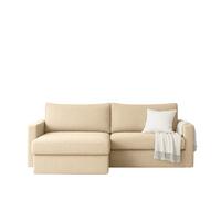 ECKSOFA Bendik In Faro - Creme, Holzwerkstoff/Textil (224/140cm) - Fun Möbel