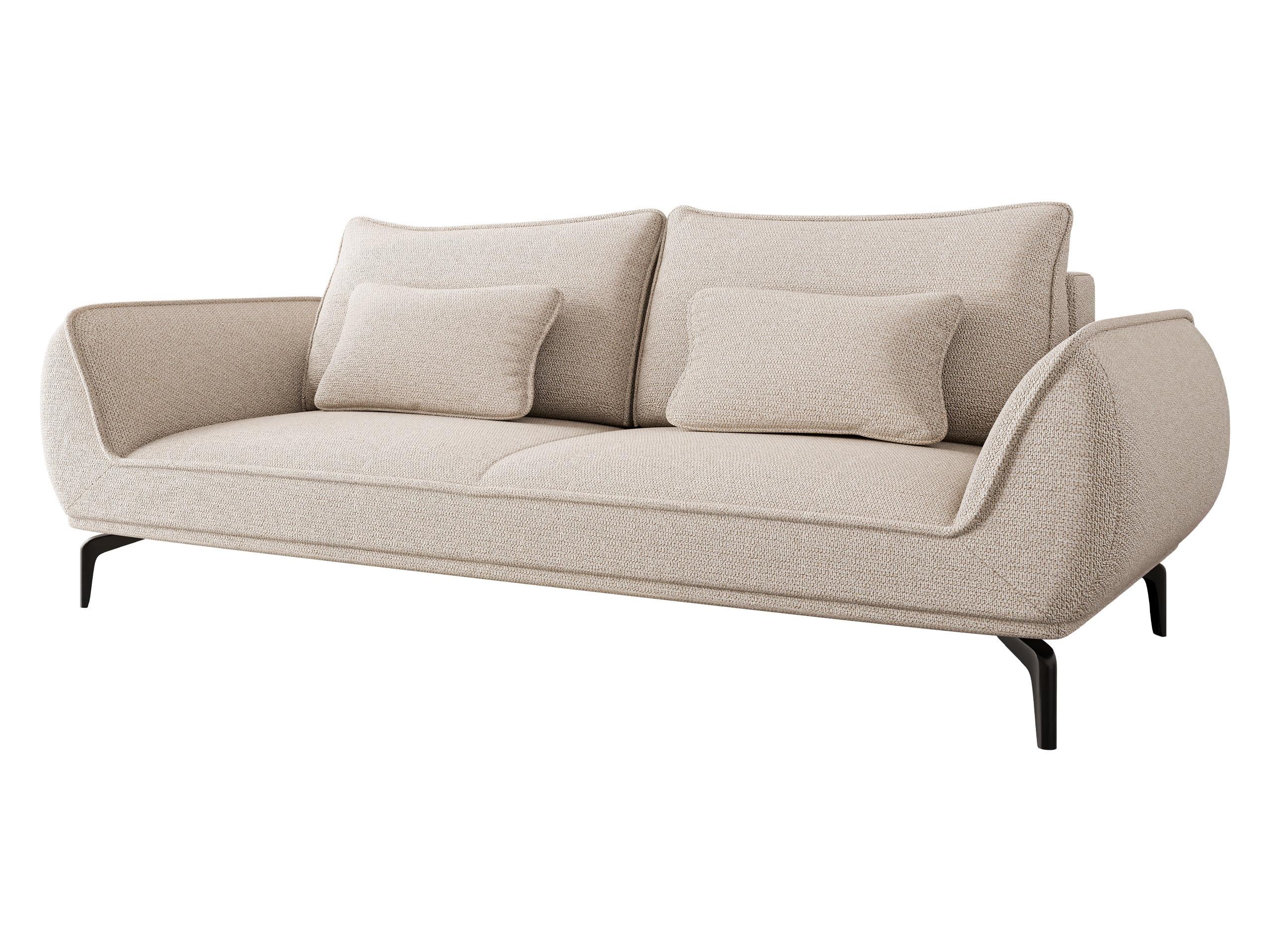 SCHLAFSOFA Cavo 3R - Schwarz/Naturfarben, Holz/Textil (249/86/118cm) - MIRJAN24