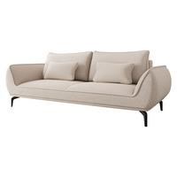 SCHLAFSOFA Cavo 3R - Schwarz/Naturfarben, Holz/Textil (249/86/118cm) - MIRJAN24