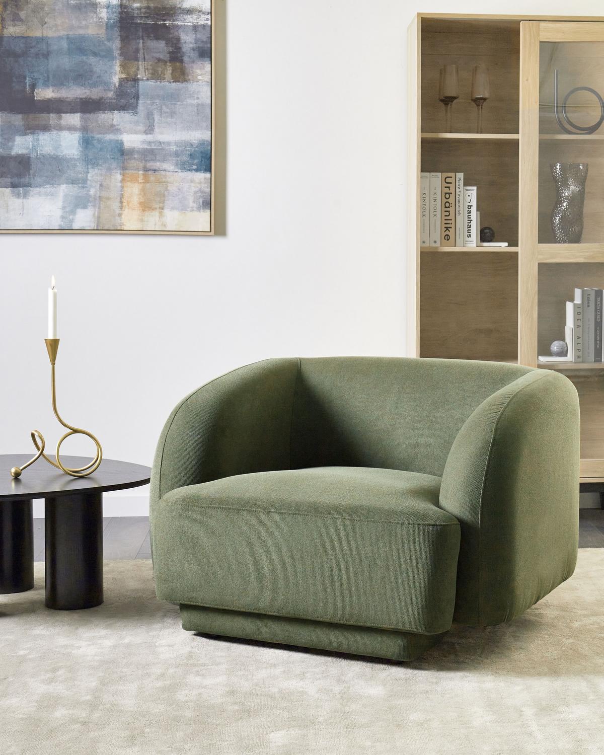 SESSEL Grün Skjanes - Grün, Textil (102/69/81cm) - Beliani