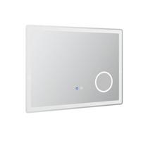 LED Badezimmerspiegel,mit 3x Vergrößerung, Memory-Funktion, beschlagfrei - Weiß, Glas (3.8/60/80cm) - Kleankin