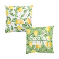 DEKOKISSEN 2er-Set Mein Garten Duo II 40/40 cm - Gelb, Textil (40/40cm) - Bilderwelten