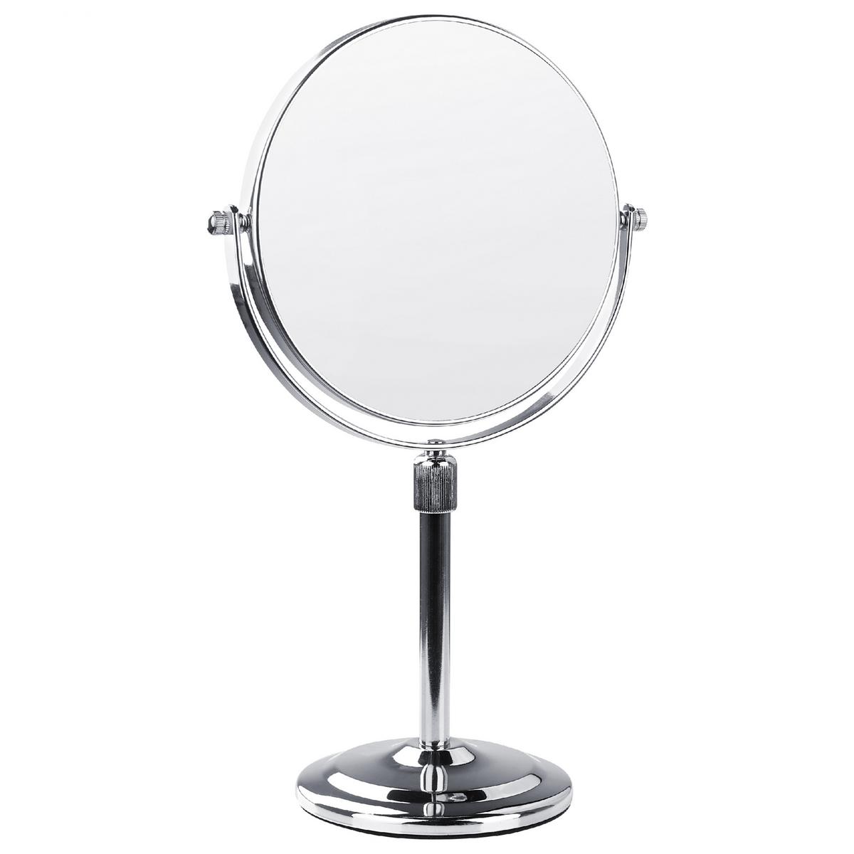 KOSMETIKSPIEGEL 20 cm Silber Aveyron - Silberfarben, Metall (38/13/20cm) - Beliani