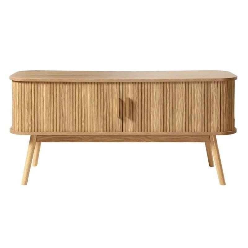 TV-MÖBEL 2 Schiebetüren ernest 39/55/119 cm - Eschefarben, Holzwerkstoff (119/55/46cm) - Calicosy