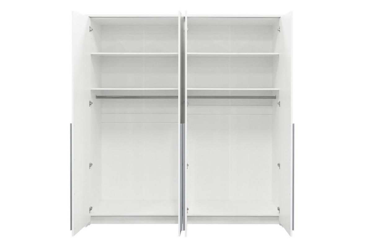 DREHTÜRENSCHRANK AZIR 205/217/65 cm 4-türig Schwarz - Schwarz/Grün, Holzwerkstoff (205/217/65cm) - MASSENO