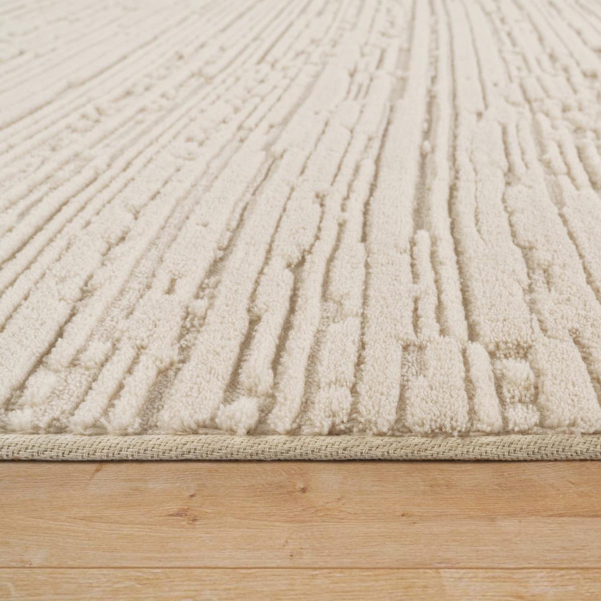 STRUKTURTEPPICH, mit Struktur, Creme, 160 x 220 cm - Beige, Textil (220/160cm) - KADIMA DESIGN