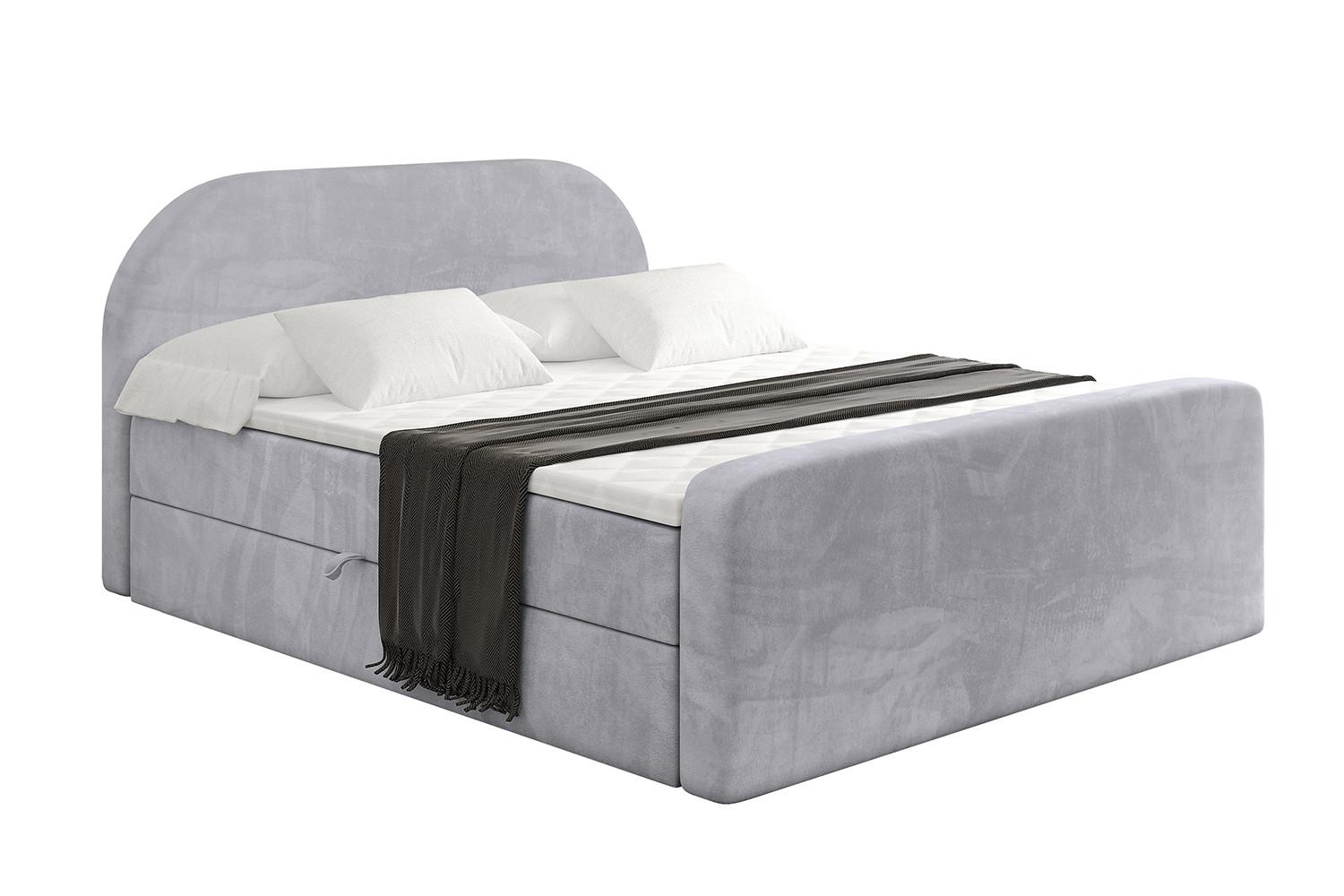 BOXBETT mit Matratze H4 und Lattenrost - NOX-Z - 200x200 - Grau Monolith - Grau, Holzwerkstoff (200/200cm) - ALTDECOR