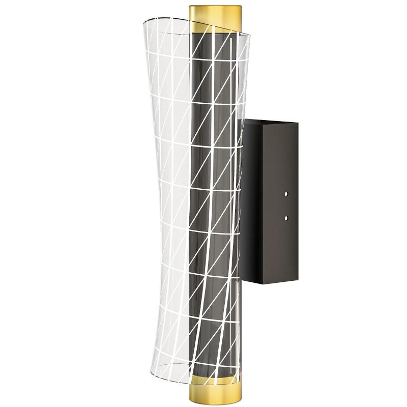 WANDLEUCHTE 2er Set Metall Acryl Schwarz - Schwarz, Metall (11/10.5/30.7cm) - HOMCOM
