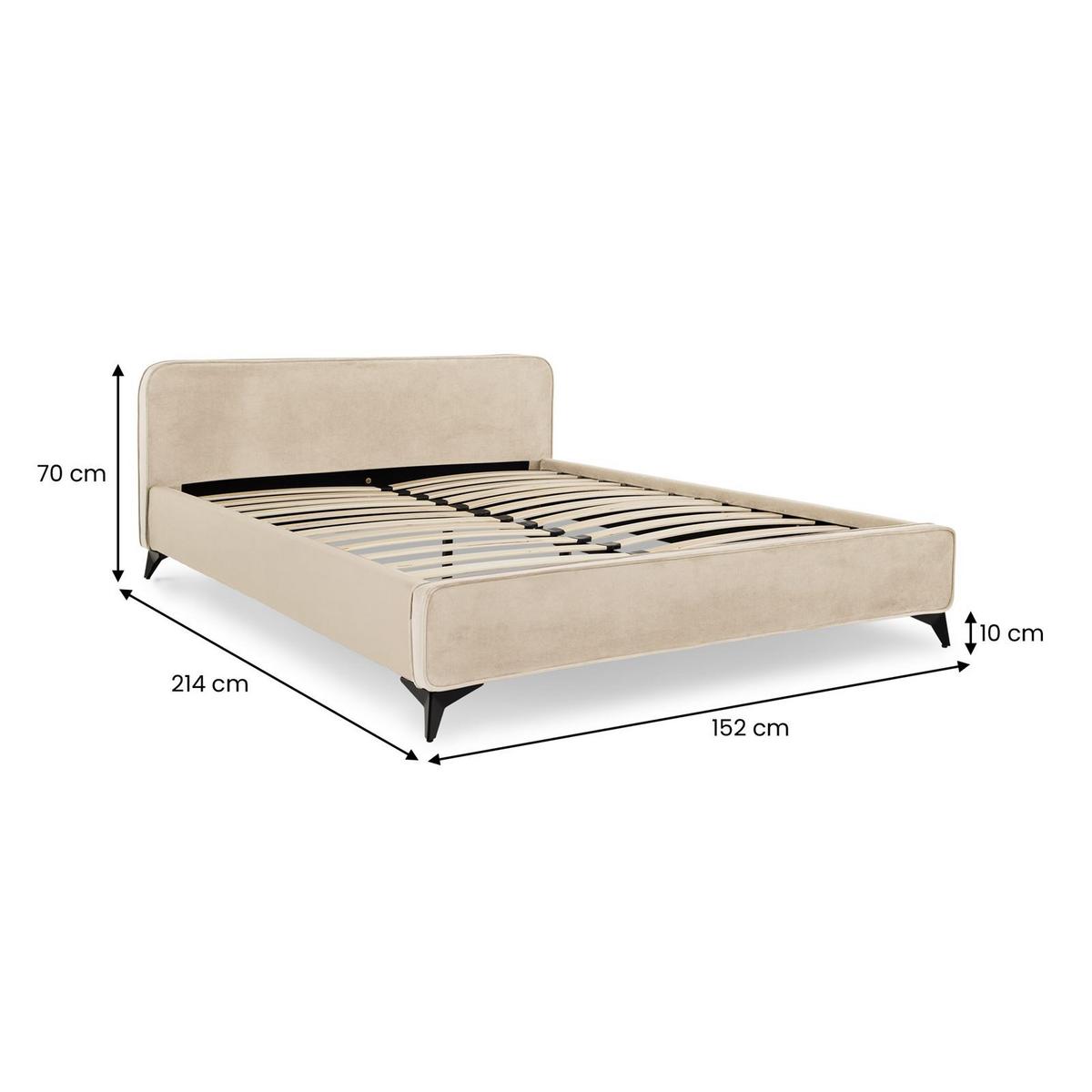 POLSTERBETT LAVORO 140X200 CM - Beige, Textil (140/200cm) - IDIMEX