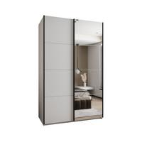 SCHWEBETÜRENSCHRANK 245,5/150/64 2-türig - Schwarz/Weiß, Holz/Metall (150/245/64cm) - Abiks Möbel
