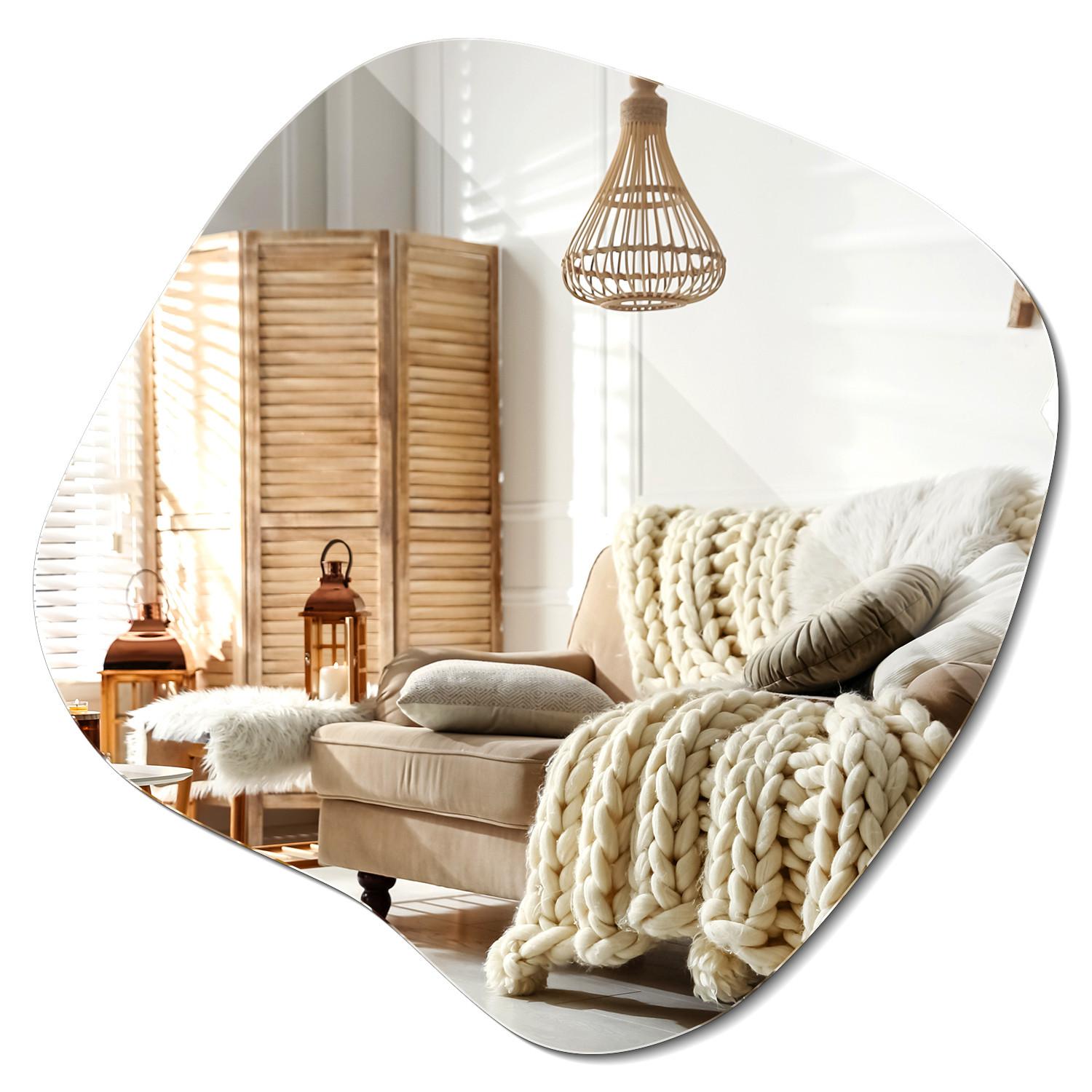 SPIEGEL 67,6x67 cm Asymmetrisch - Transparent, Glas (67.6/67/0.4cm) - Wallfluent