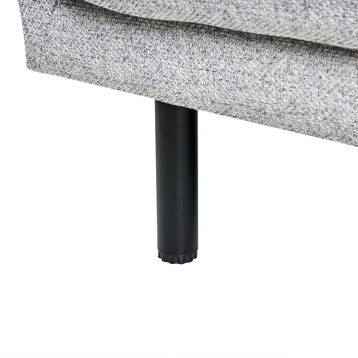 3-SITZER-SOFA Stoff Hellgrau Vorgod - Hellgrau, Textil (221/76/84cm) - Beliani