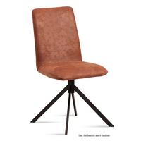 ESSZIMMERSTUHL (6er-Set) Dredi 47x92x60 Schwarz/Cognac - Cognac/Schwarz, Kunststoff (60/92/47cm) - 58aufmkessel