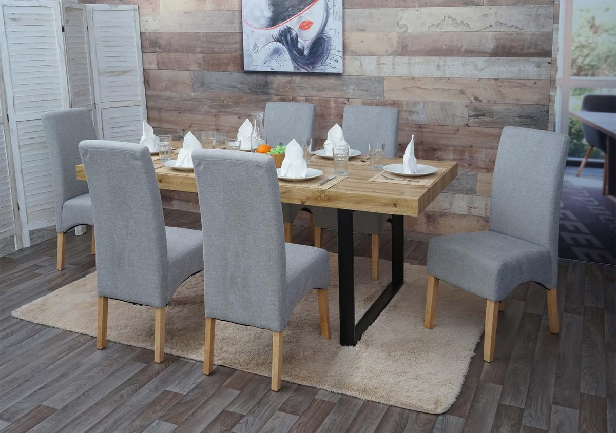 ESSZIMMERSTUHL Hellgrau 6er-Set - Hellgrau, Textil (44/100/56cm) - MCW
