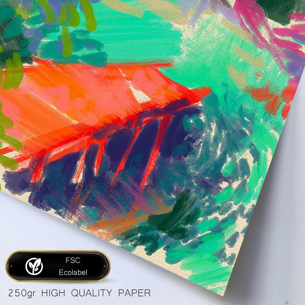 POSTER Set Mit 6 Essenz Der Natur In Kulissen Abstracts Ästhetische Dekorative Gemälde Für Ihr Wohnzimmer Zuhause A3 & A4 Schwarzer Rahmen - Schwarz, Papier (29/3cm) - Nacnic