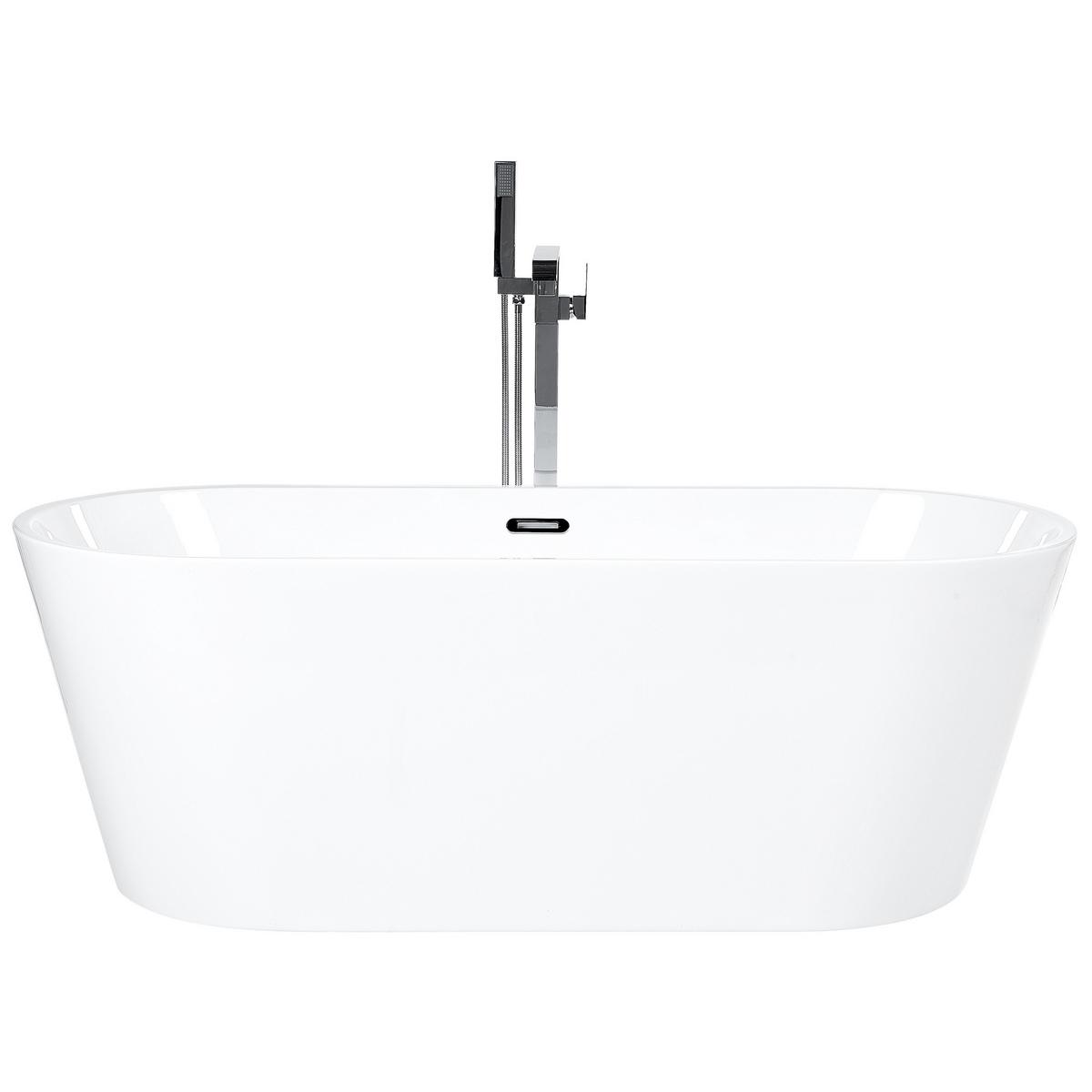 BADEWANNE FREISTEHEND 72x170x59 cm weiß Havana - Weiß, Kunststoff (72/59/170cm) - Beliani