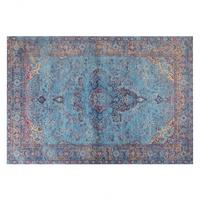 KURZFLOR-TEPPICH Kansu 230/160 cm - Blau, Textil (160/230cm) - Beliani