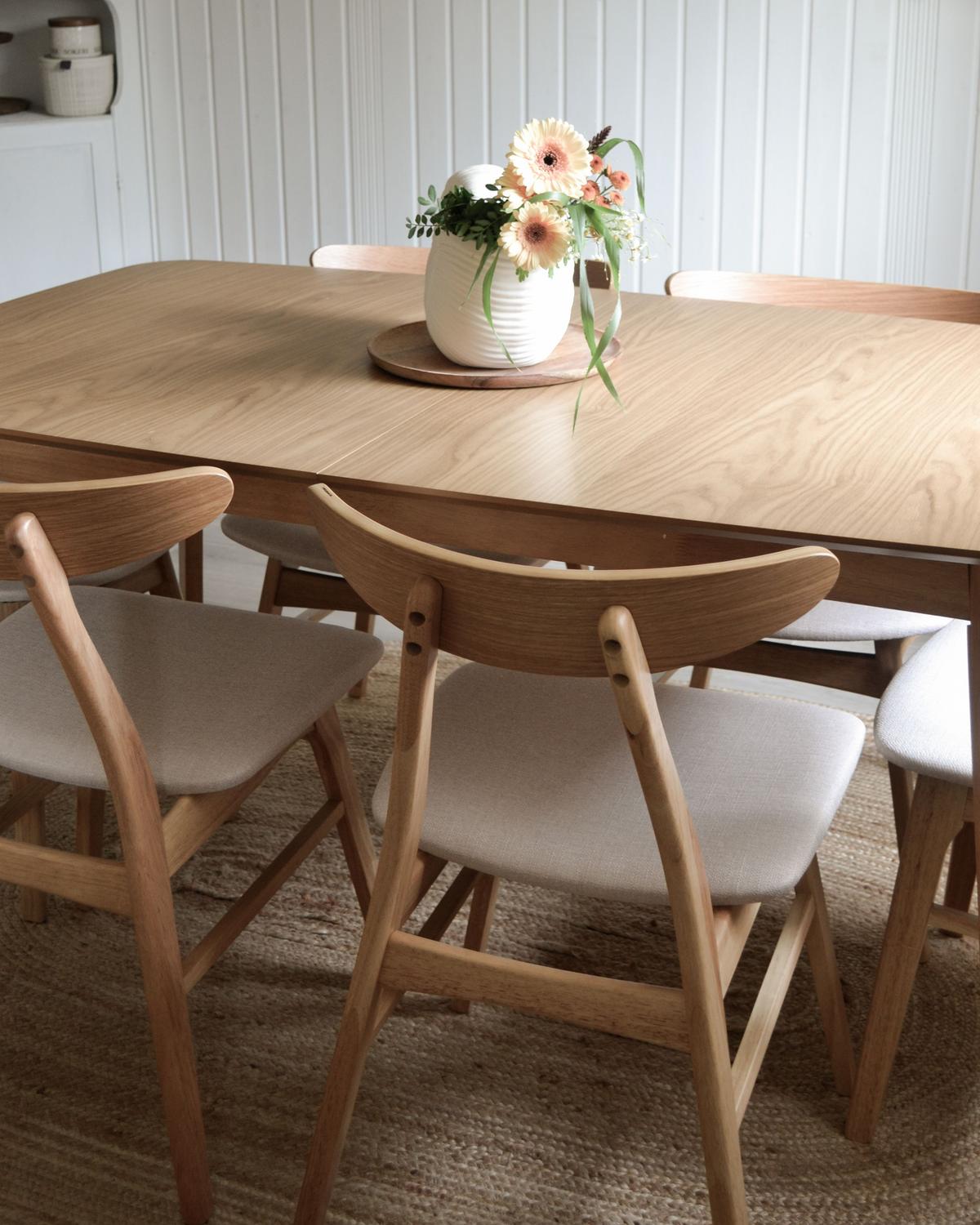 ESSTISCH 150-190/90/75 cm Hellbraun Rechteckig Madox - Hellbraun, Holzwerkstoff (190/90/75cm) - Beliani