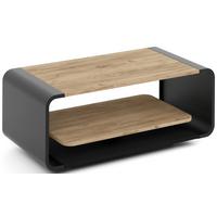 COUCHTISCH Sora in Craft Eiche mit abgerundetem schwarzem Metallgestell 100/50/41 cm - Eiche Wotan/Schwarz, Holzwerkstoff (50/100/41cm) - WFL GROUP