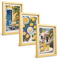 BILDER SET 3er Set - 20x30 cm Goldrahmen - Patio Sun Limonade - Goldfarben, Kunststoff (20/30cm) - TULUP