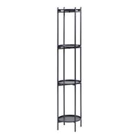 PFLANZENREGAL Tuusula - Schwarz, Metall (25/25/134cm) - [en.casa]