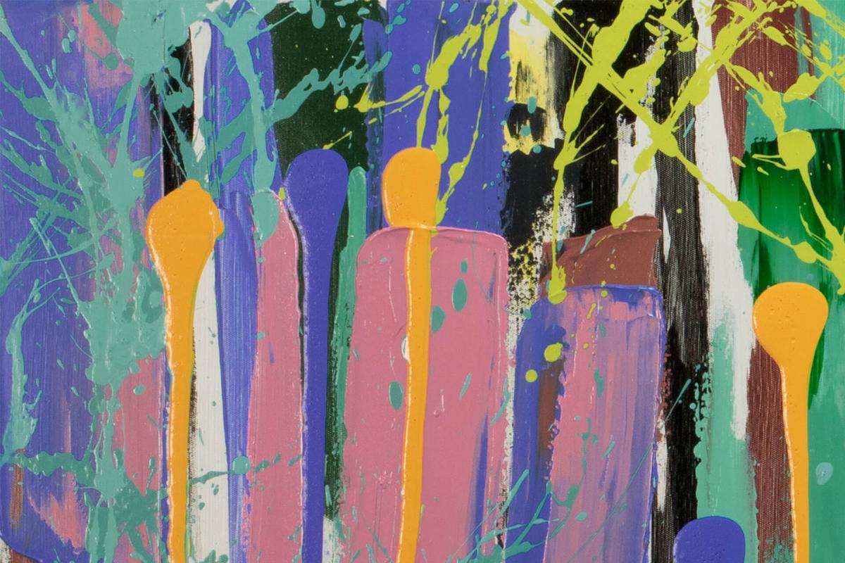 ACRYLBILD HANDGEMALT 150/50 cm - Multicolor, Holz/Textil (150/50cm) - KUNSTLOFT