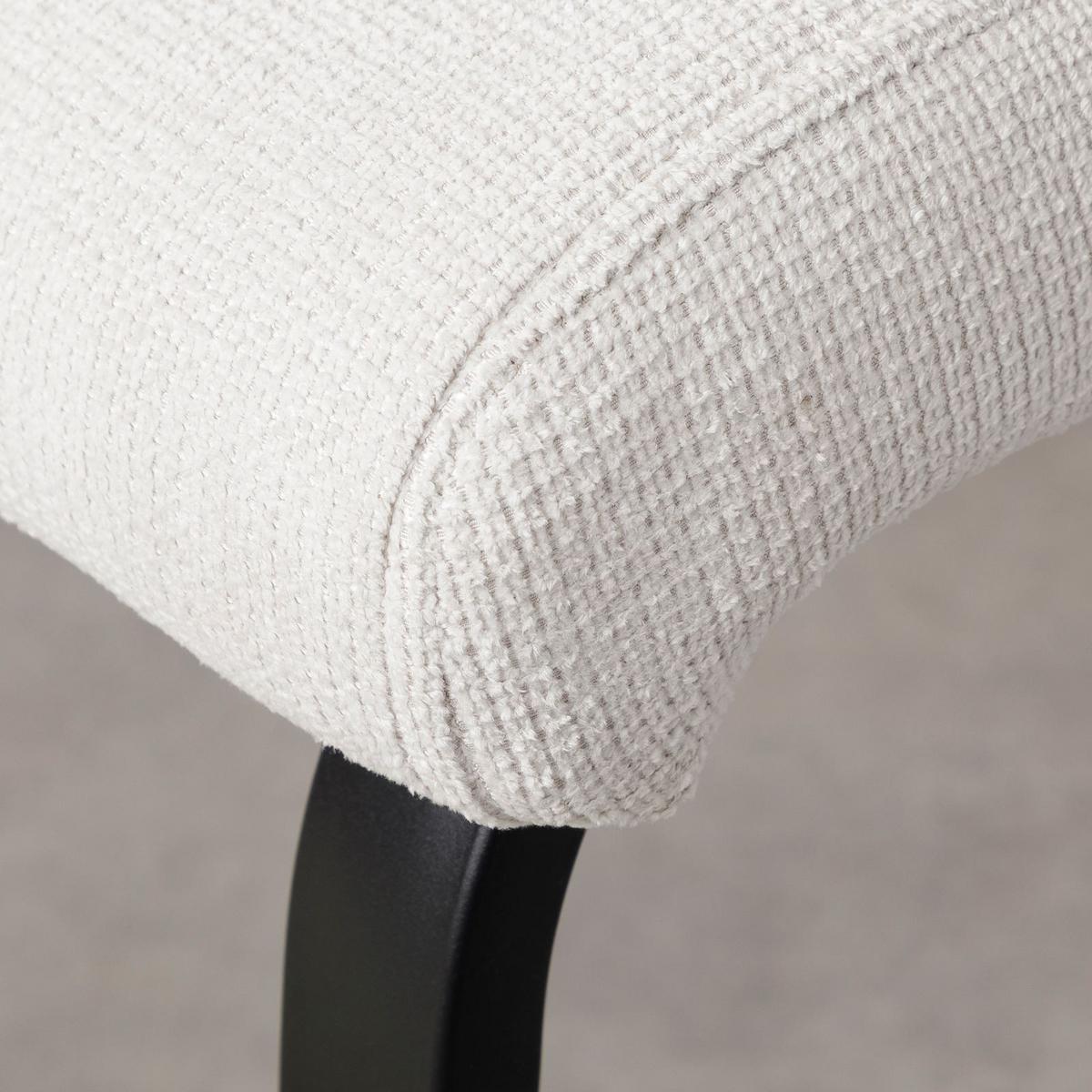 ESSZIMMERBANK VILAS cremeweiß - Creme, Textil/Metall (135/87/56cm) - IDIMEX