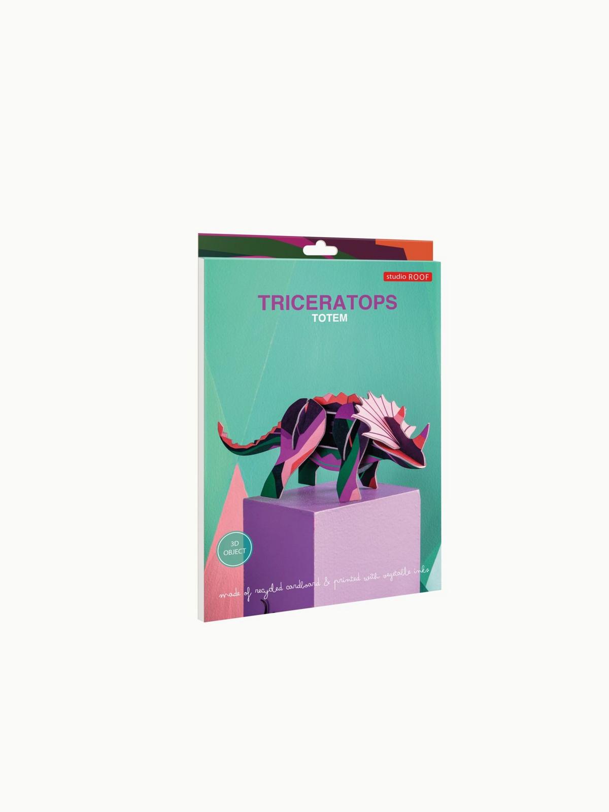 DEKOFIGUR Triceratops 7/9 cm - Multicolor, Wellpappe (7/9/20cm) - Studio Roof