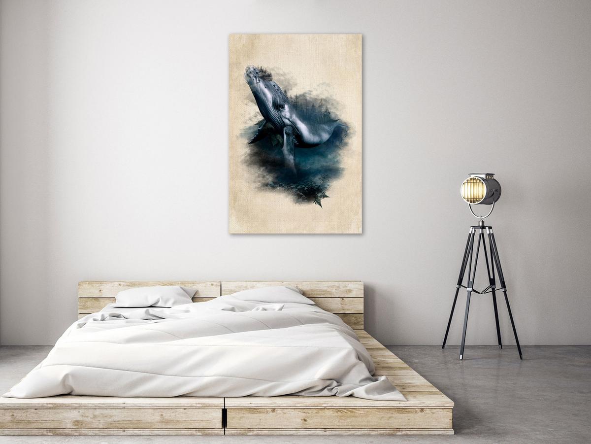 KUNSTDRUCK Braun 40/60 cm - Braun/Grün, Textil (40/60cm) - KUNSTLOFT