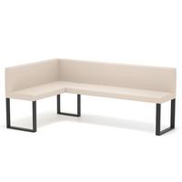 ECKBANK links SANA U Kunstleder glatt, 128/168 cm Beige - Beige, Kunststoff/Textil (128/168cm) - Idohome